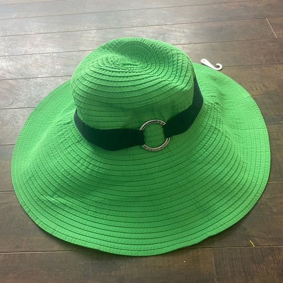 Ralph Lauren wide brim Green sun Hat with Black Band - Picture 9 of 9